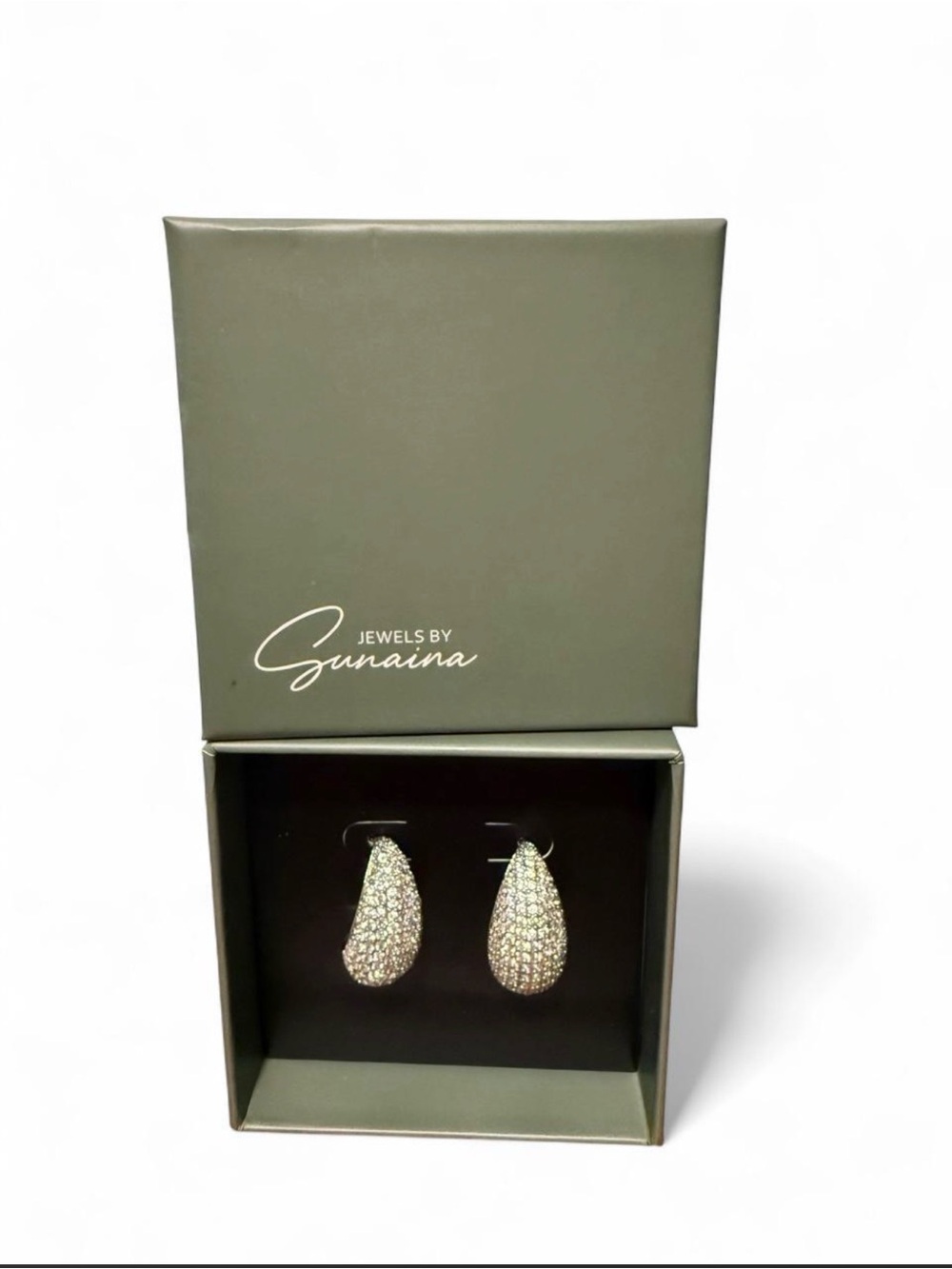 Jewels by Sunaina Crystal Pavé Teardrop Earrings